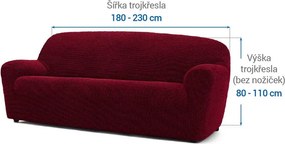 Nueva Textura Huse care se întind foarte bine NIAGARA bordo fotoliu triplu (l. 180 - 230 cm)