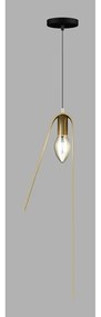 Lustră neagră/aurie cu abajur din metal Fold – Squid Lighting