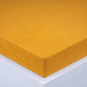 Cearşaf cu elastic frotir EXCLUSIVE muştar 160 x 200 cm