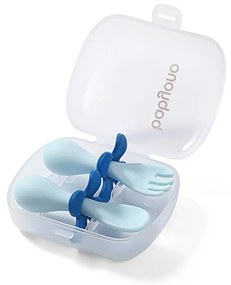 Tacâmuri ergonomice pentru copii Baby Ono,  albastru