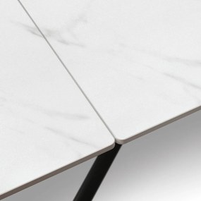 Masă Paris Rotativă extensibilă, ceramică-picior metalic 160 cm/90 cm/ 76 cm