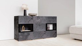 Comodă cu sertare Baros 26 132 cm - beton închis / schiefer
