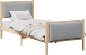 vidaXL Cadru de pat cu headboard Gri deschis 80 x 200 cm țesătură