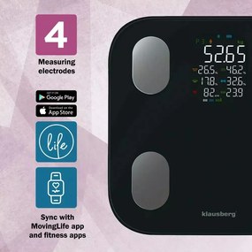 Cantar de baie negru Klausberg KB7854