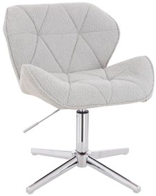 HR111CROSS Scaun Gri Boucle cu Bază Cromata