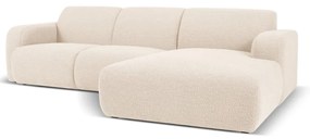 Colțar bej cu tapițerie din stofă bouclé (colț dreapta) Molino – Micadoni Home