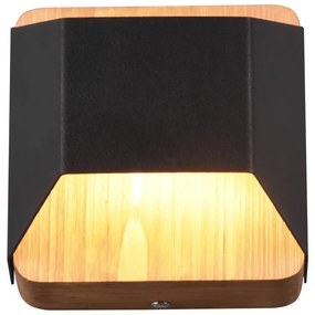 Aplică de perete negru-mat LED cu intensitate reglabilă Arino – Trio