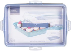 Tavă de servit cu capac EH 44 x 31 x 10 cm, gri