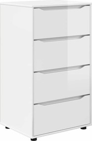 vidaXL Dulapuri de depozitare 2 pcs Alb lucios 60 x 48 x 105 cm