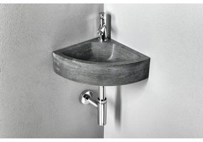 Chiuvetă mică pentru WC neagră din piatră 30x30 cm Blok – Sapho