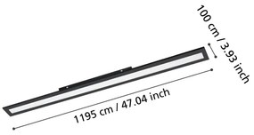 Plafonieră LED Eglo 900822 SALOBRENA LED/38W/230V 120x10 cm negru