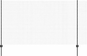 vidaXL Gard cu Stâlp Gri 1,4 x 50 m Oțel și PVC