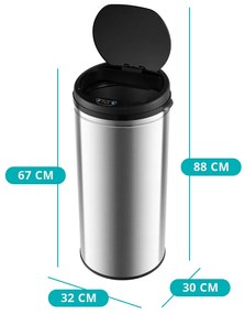 Coș de gunoi cu senzor, 30 l
