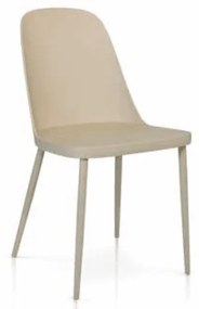 Set 4 scaune GOCCIA -HORECA-POLIPROPILENA - BEJ TAUPE