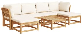 3214299 vidaXL Set mobilier grădină cu perne, 7 piese, lemn masiv acacia