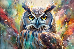 Tablou - Pictură de o bufniță (90x60 cm)