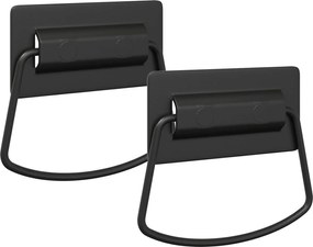 vidaXL Mânere pentru dulap 2 pcs Negru 85 x 45 mm Metal