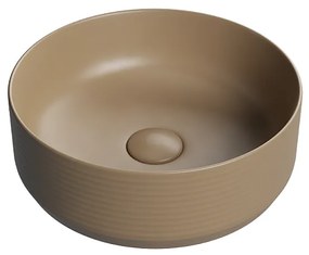 Lavoar baie rotund pe blat culoare maro mat Dalet, Color Maro mat