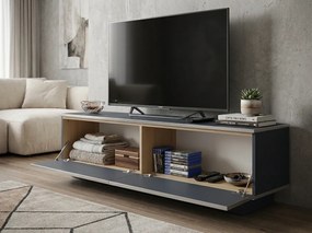 OFERTA Comoda TV ALVIN 135 cm, antracit/argintiu II. calitate