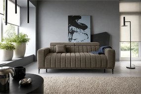 Canapea extensibila GANDI 160, stofa catifelata grej - Ontario 03, cu