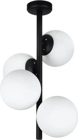 Lustra pendul cu 4 globuri alb-negru homs ro180-11158