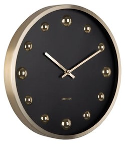 Karlsson 5971BK design ceas de perete negru,diametru 35 cm
