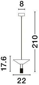 Pendul LED stil minimalist ANAFI