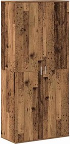 vidaXL Bufet cu raft cu ușă Lemn Vechi 80 x 39 x 178 cm Lemn compozit