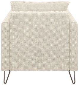 Fotoliu crem cu tapițerie din chenille Freya – Ropez