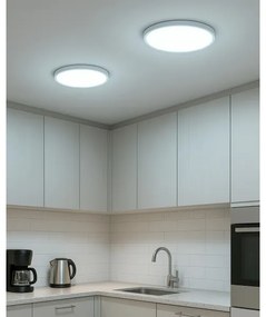 Plafonieră LED 18 W, 230 V, 3000/4000/6500 K, Ø 23 cm, alb