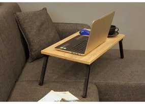 Măsuță pentru pat GUSTO 24,5x60 cm bej/neagră