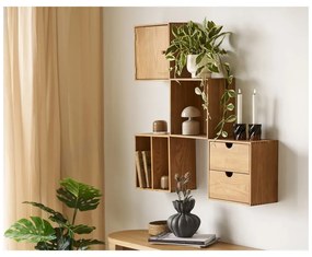 Raft în culoare naturală etajat din lemn de stejar 18 cm Townsville – House Nordic