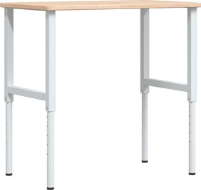 vidaXL Banc lucru 100x60x(71,5-98) cm lemn masiv stejar dreptunghiular