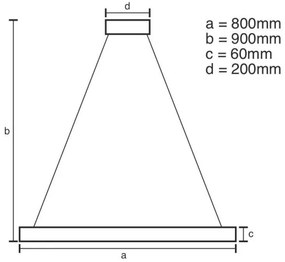 Lustră LED dimabilă pe cablu LED/110W/230V 3000-6500K + telecomandă