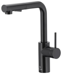 Baterie de chiuvetă cu cap de duș extractibil KFA Armatura 6623-110-81 DUERO BASIC negru mat