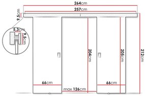 Uși culisante Jowenton Duo 132 (grafit + antracit) . 1104642