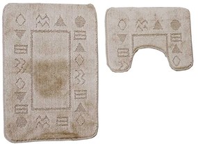 Set covorase Classic, 2 buc/set, 50x80 + 40x50 cm, antik, maro