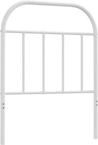 vidaXL Tăblie de pat de schimb metalică, alb, 75 cm