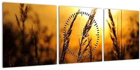 Tablou - Apus de soare (cu ceas) (90x30 cm)