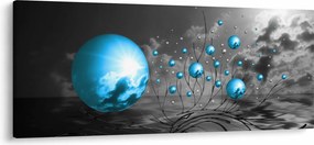 Tabloul bilelor albastru deschis (120x50 cm)