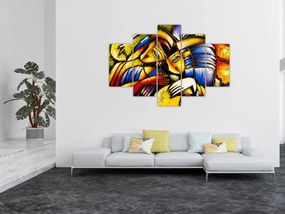 Tablou - Pictură în ulei, îndrăgostiții (150x105 cm)