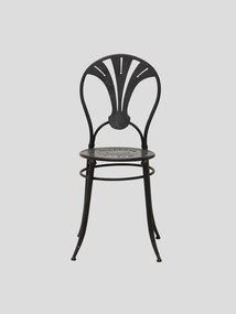 Scaun exterior negru, din metal, Otta