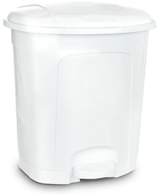 Coș de gunoi alb cu pedală din plastic 5,5 l – Orion