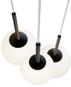 Lustra cu 3 pendule design modern Basic form negru