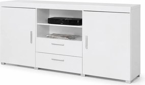 Comoda SAMBA REG-5, alb, PAL, 164x45x80 cm