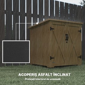 Outsunny Dulap de Depozitare din Lemn pentru Gradina | Aosom Romania