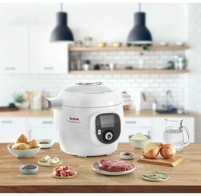 Multicooker Tefal CY851130 Cook4me, 1600 W, 6 L, 6 moduri de gătit, Pornire întârziată, Economisire căldură, Alb