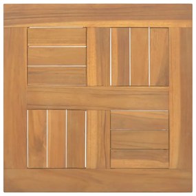 316155 vidaXL Blat de masă, 50x50x2,5 cm, lemn masiv de tec, pătrat