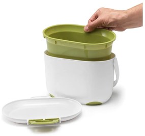 Recipient pentru deșeuri compostabile Addis Caddy, 2,5 l, alb-verde