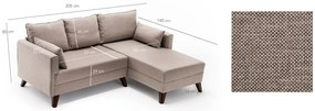 Canapea extensibilă de colț Bella Corner Right 2Cream